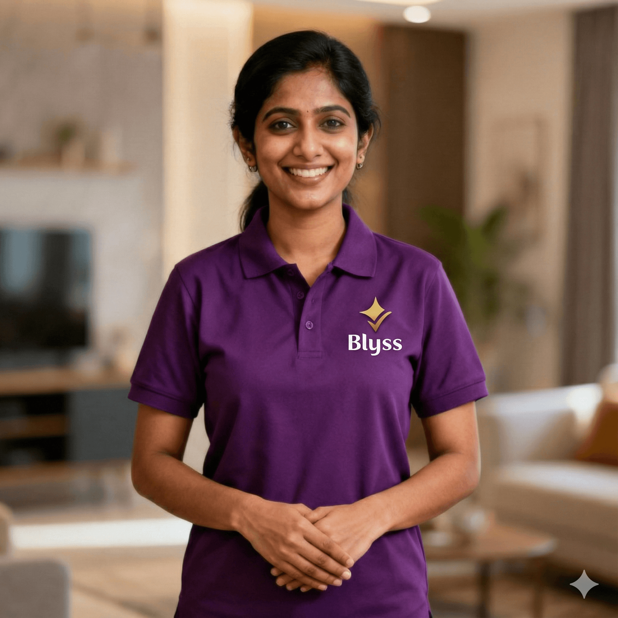 Blyss partner smiling