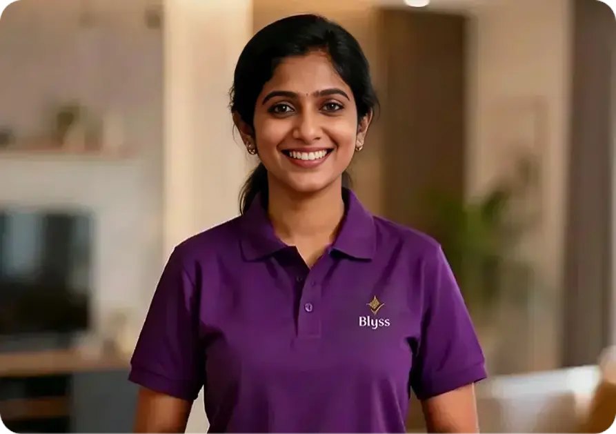 Blyss partner smiling